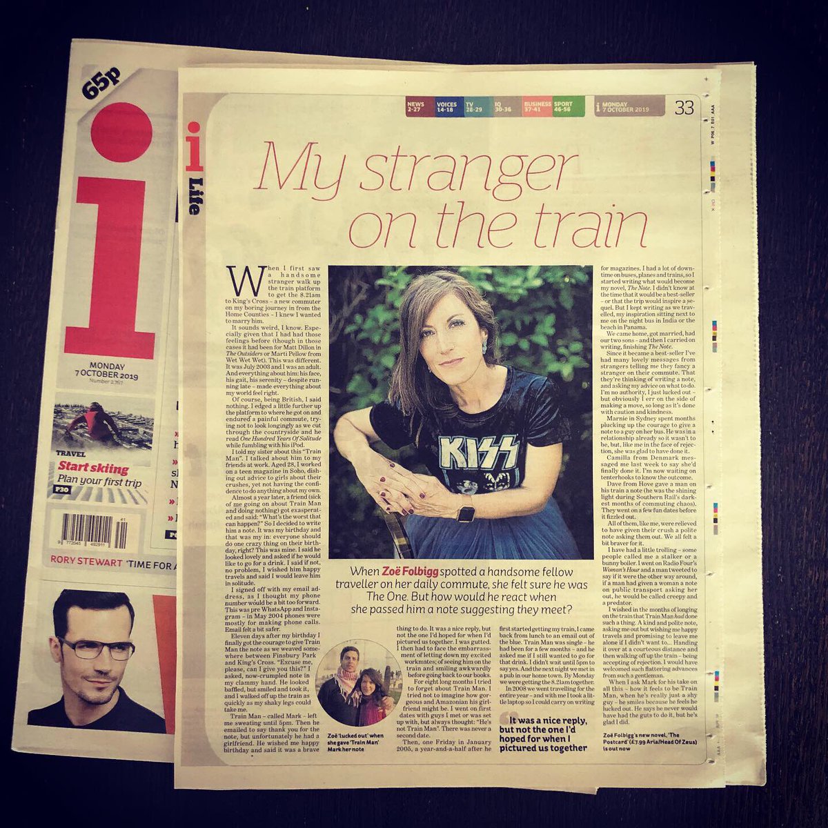 zoefolbigg's tweet photo. Such an honour to be writing for @theipaper today ✍🏼 Thanks for having me! And thanks to @lexyloy for the 📸 #frontpagenews #readallaboutit #ThePostcard #TheNote #trainman #planeman https://t.co/mU3eH4s6TO