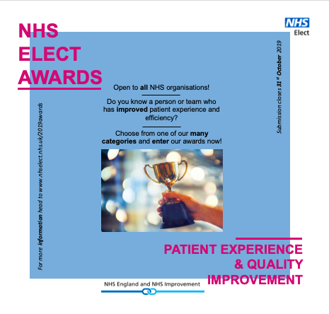 NHS Elect 💙 (@nhselect) on Twitter photo Do you know a person or team who has improved patient experience and efficiency? Do they deserve recognition for it?There's just over 3 weeks to enter our National Conference Awards! More info: ow.ly/mGdv50wEscS
<a href="/NHSEnglandEvent/">NHS England Events</a> <a href="/helenlee321_lee/">#HelloMyNameIs Helen Lee 👋😀</a> @clairem7523 #PXQI Do you know a person or team who has improved patient experience and efficiency? Do they deserve recognition for it?There's just over 3 weeks to enter our National Conference Awards! More info: ow.ly/mGdv50wEscS
<a href="/NHSEnglandEvent/">NHS England Events</a> <a href="/helenlee321_lee/">#HelloMyNameIs Helen Lee 👋😀</a> @clairem7523 #PXQI