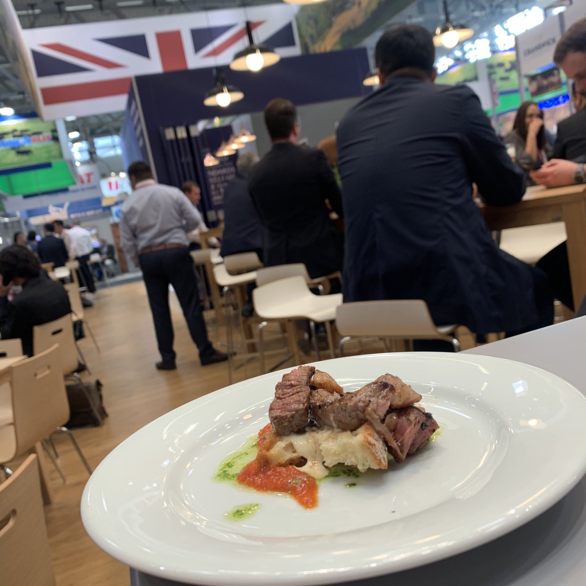 Showcasing #qualitystandard lamb loin to international buyers on @TheAHDB #qualitymeatfrombritain pavilion at #Anuga2019 #qsm #qualitylambfrombritain #exportingisgreat #foodisgreat