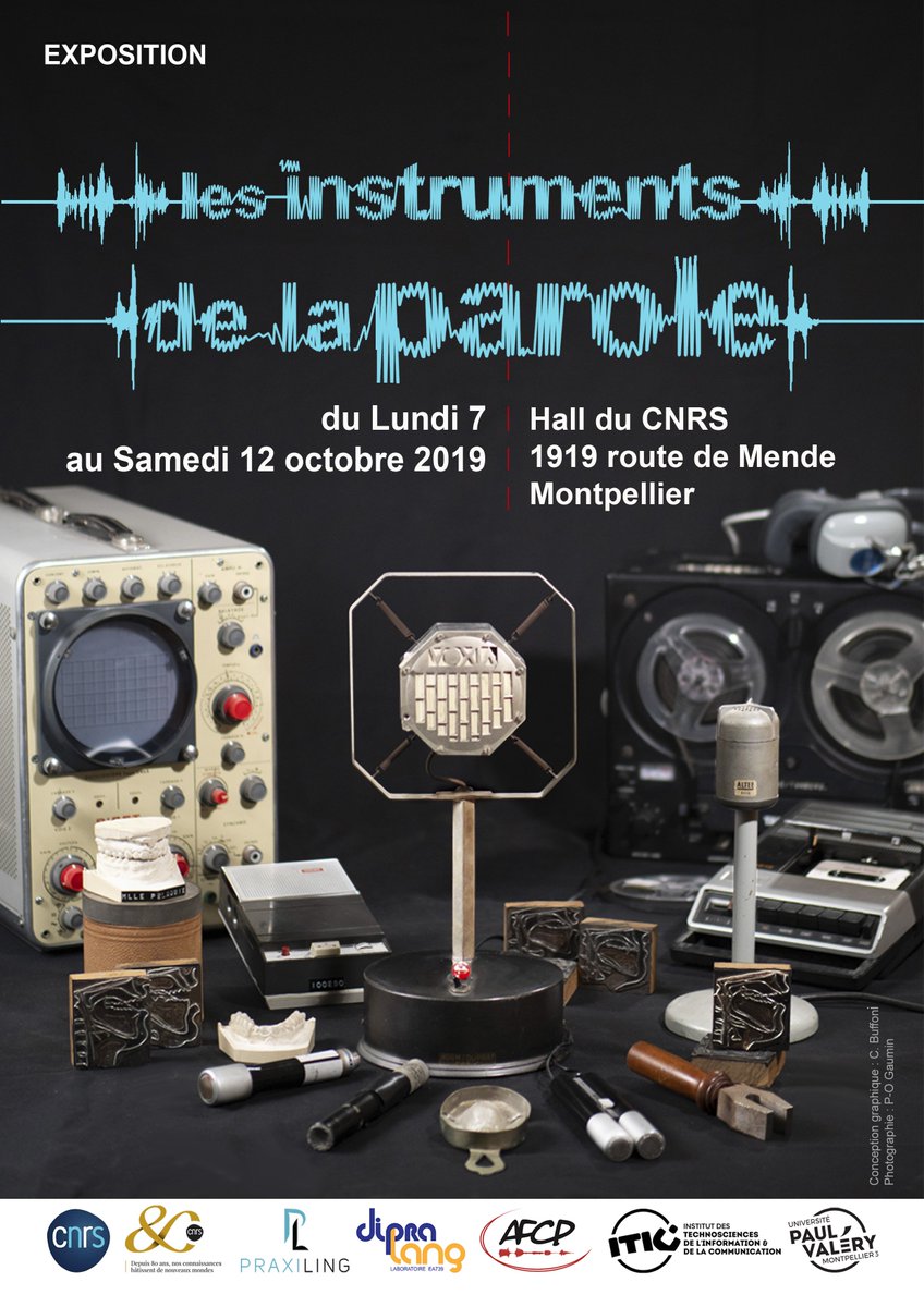 CNRS_OccitaniE's tweet photo. Découvrez l'expo "Les instruments de la #parole" du labo #praxiling toute la semaine au @CNRS à #Montpellier. Fans de technologie & objets rétro ou simples curieux, cette visite est pour vous ! #FDS2019 #80ansCNRS
Toutes les infos ➡️ https://t.co/cHiJiLWNM3 https://t.co/ZdUs18PcDH