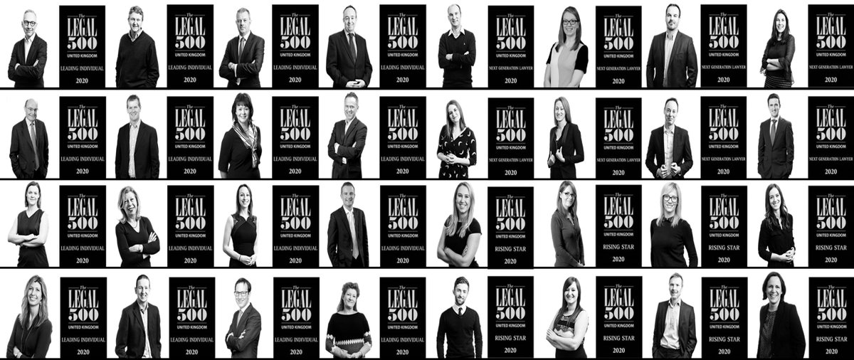 Delighted to have so many of the tribe mentioned in the The Legal 500 (Legalease) 2020. #greatthings #taylorvinterstribe