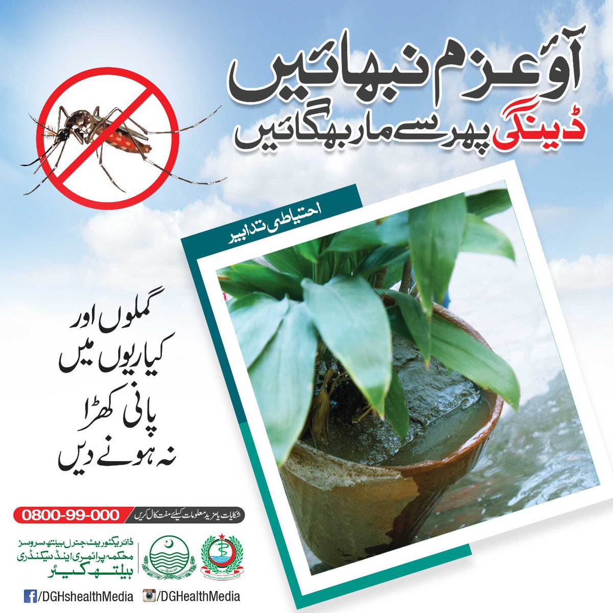 HP_GoP's tweet photo. آئیں، مل کر ڈینگی کو پھر سے مار بھگائیں-
#DengueFreePakistan #healthandwellness #healthandsafety #fightdengue https://t.co/Q5KEAR4mtu