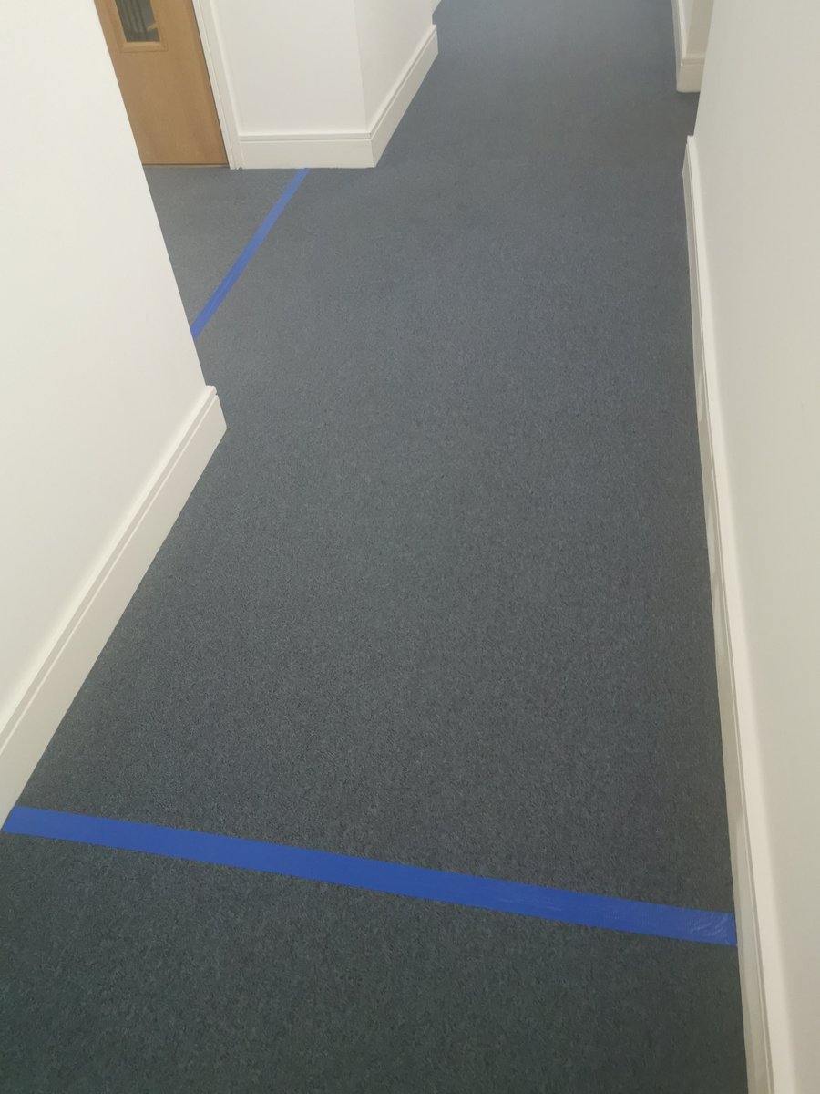 At last Galliards have finally repaired the worn-out threadbare carpet in our luxury development with light blue GAFFER TAPE!! This repair is expected to last 2 years until we get new carpets @galliardhub @galliardhomes - why are they so nasty to their customers!!!!!!!