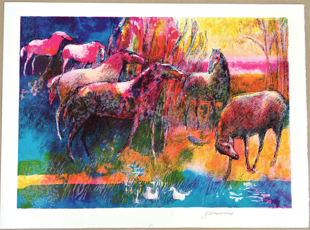 marieartcollec1's tweet photo. Paul Guiramand, original lithograph #horseback wild horses https://t.co/JXeplqkINC via @Etsy #prixArcDeTriomphe #Qatar #filly @FlyRts @SpxcRTs @AutoRtz @SympathyRTs #BooksArtPassio #interiors #art #artprints #France #artshopping #etsyspecialT #wiseshopper #artmarket https://t.co/eLsLyHCmGz