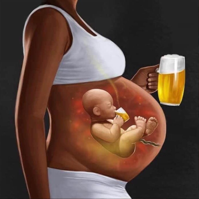 If you smoke weed or drink alcohol during pregnancy your baby will do the same.