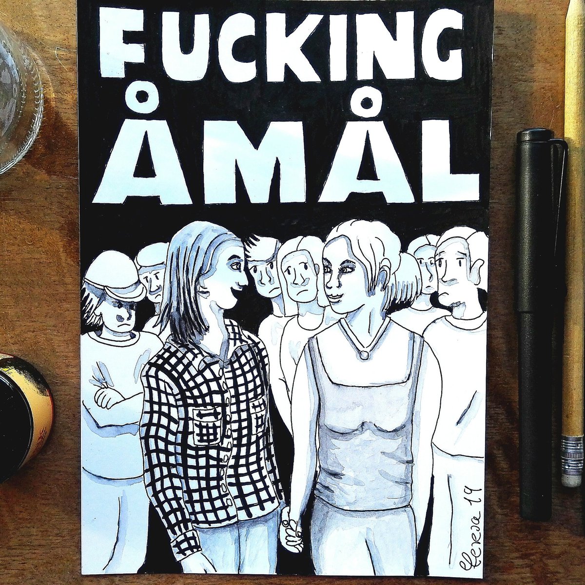tcastrocomics's tweet photo. #Inktober #Inktober2019 #peliculaslesbicas #Inktoberlesbico #Inktoberpeliculaslesbicas #Lesbianinktober #Lesbianfilmsinktober #Inktoberday7  #tintuber #LGTBI #Lesbianas #culturalesbica #lesbianfilms #ilustracion #ilustration
#lgbtcommunity #lesbianlove #lgtbespaña #culturalgtb https://t.co/5XrNTc3LWF