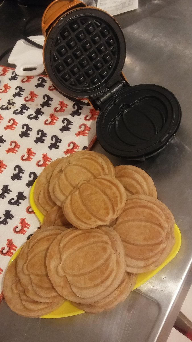 mini pumpkin shaped waffle maker
