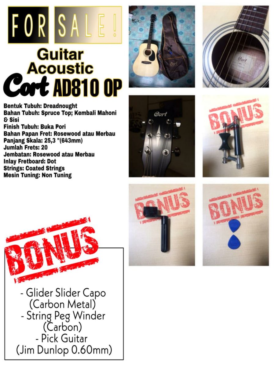 Raviazharii's tweet photo. Barangkali ada yang minat bisa dm.. terimakasih :)
#jualgitar #CortAd810 #musik #akustik https://t.co/hRQGslYUXT