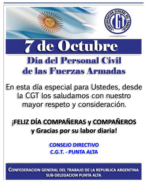 CGTPuntaAlta's tweet photo. Feliz día compañeras y compañeros! https://t.co/ZCYV8VSKNh