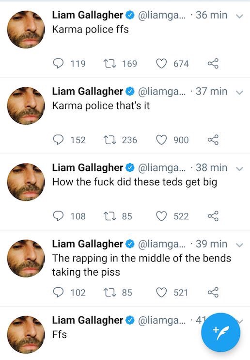 Happy birthday Thom Yorke! Let\s never forget the time Liam Gallagher tried listening to them... 