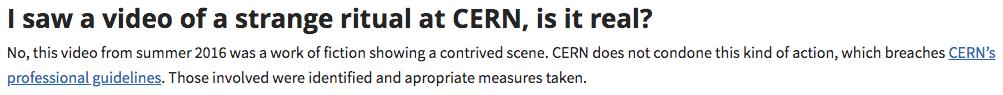 57) For what it's worth, CERN addressed this strange ritual in the FAQs on their official website.They claim that the scene was a contrived work of fiction and imply that everyone involved was appropriately punished. https://home.cern/resources/faqs/cern-answers-queries-social-media