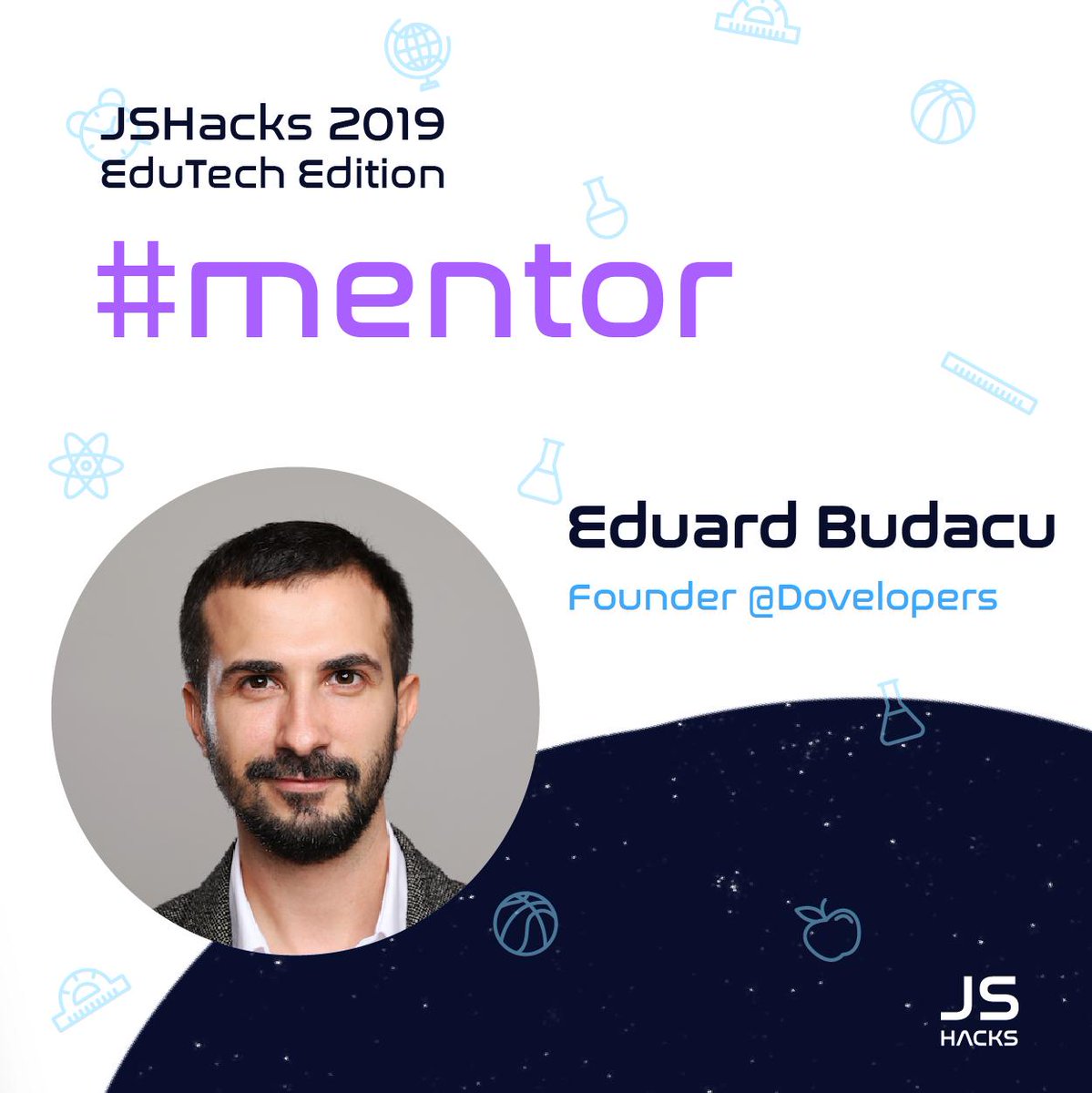 Get to meet Eduard Budacu, #mentor and #jury as well. 
Eduard has a background in software development, agile consultancy and teaching. He is specialized in Agile, Scrum, Mobile &amp; Web Development. As a JSHacks mentor, he looks forward to support any team. 🙀
#jshacks #hackathon