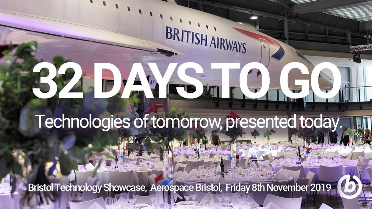 *32 DAYS TO GO!*
Have you got your tickets yet? The Bristol Technology Showcase (BTS) is the first event of its kind to be held at the world famous Aerospace Museum, home to the iconic Concorde, built in Filton, Bristol - Tickets available here - bit.ly/btsnov19