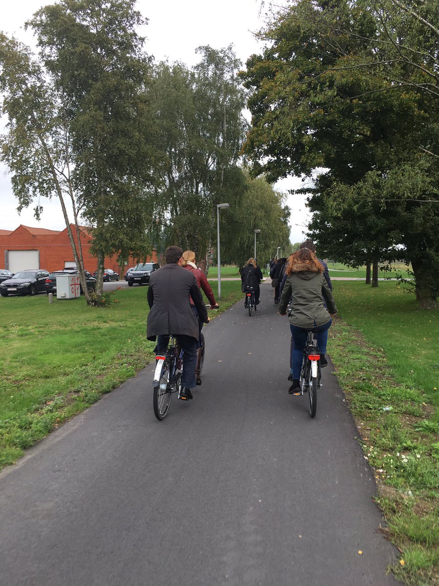 By tandem up to the Transfo site and pilot in <a href="/GemZwevegem/">Gemeente Zwevegem</a> for the Advisory Board meeting and guided tour #Empower2_0 #carbonfreetransport