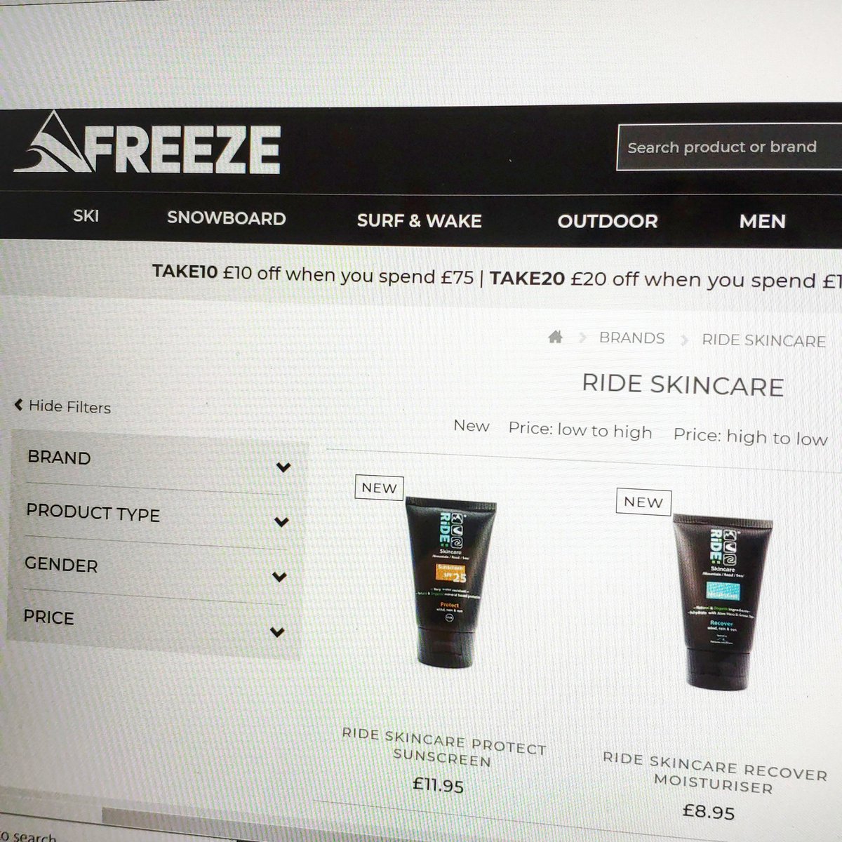 Ride skincare is now available on <a href="/FreezeProShop/">Freeze Pro Shop</a> get yours ready for autumn and winter adventures!
#SkincareForSport #Natural #reefsafe #Organic