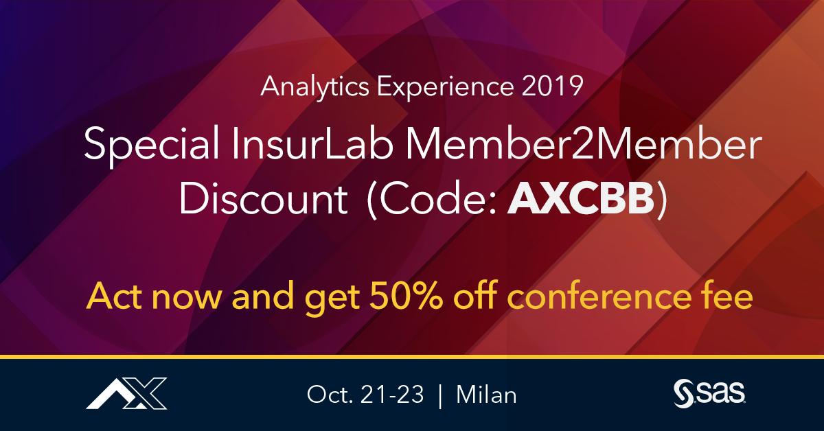 mrabin22's tweet photo. Join Sebastian Pitzler at our Analytics Experience conference in Milano. InsurLab Members get 50% off. Get inspired by modern AI customer cases in insurance & get your hands on & experience the latest technology yourself. @pitzler #insurlab #insurlabgermany #ai #analytics #sas https://t.co/K7LMP83RPJ