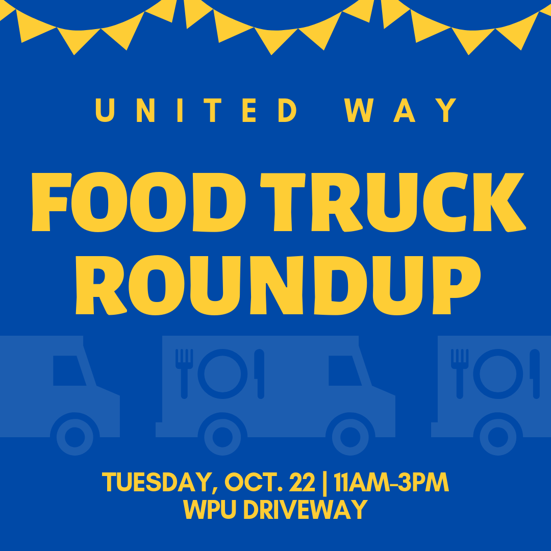 PittConferences's tweet photo. Join us for another Food Truck Roundup on October 22nd! A portion of all proceeds will benefit the United Way, so be sure to mark your calendars to stop by the WPU Driveway for lunch!

#pittevents #pittfood #pitt2020 #pitt2021 #pitt2022 #pitt2023 #foodtruck https://t.co/zvyLW1ubOM