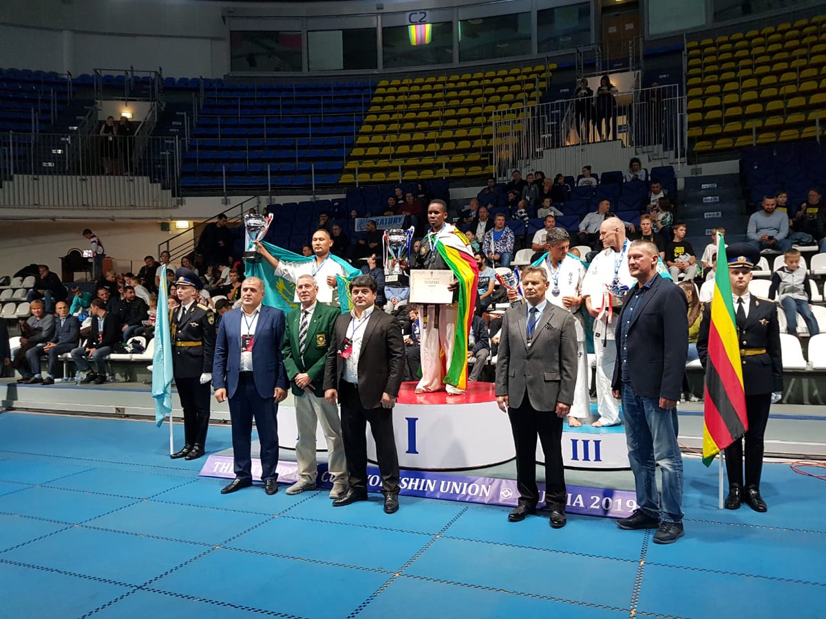 Connmwanawashe's tweet photo. Shihan @MuripoSam has done it AGAIN! 

Crowned World Karate Champion in Russia. Congrats Shihan.

A befitting send of for Sekuru Muripo MHSRIEP 

@GraceZimbabwe @InfoMinZW
@nickmangwana @MakichiTinashe
@ZtaUpdates @chiefkoti
@BromanAngelica
#MasterSam 
#MasterMuripo https://t.co/6QydNlQ961