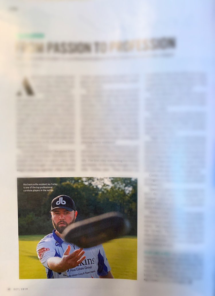 jaycorley's tweet photo. Check out my Facebook page - Jay Corley Cornhole Pro to see my article in @RichmondMag!!
#cornhole #Richmond #Virginia #Professional #ProfessionalAthlete #ESPN #allcornhole #dirtybags https://t.co/GOiI4KAlSe