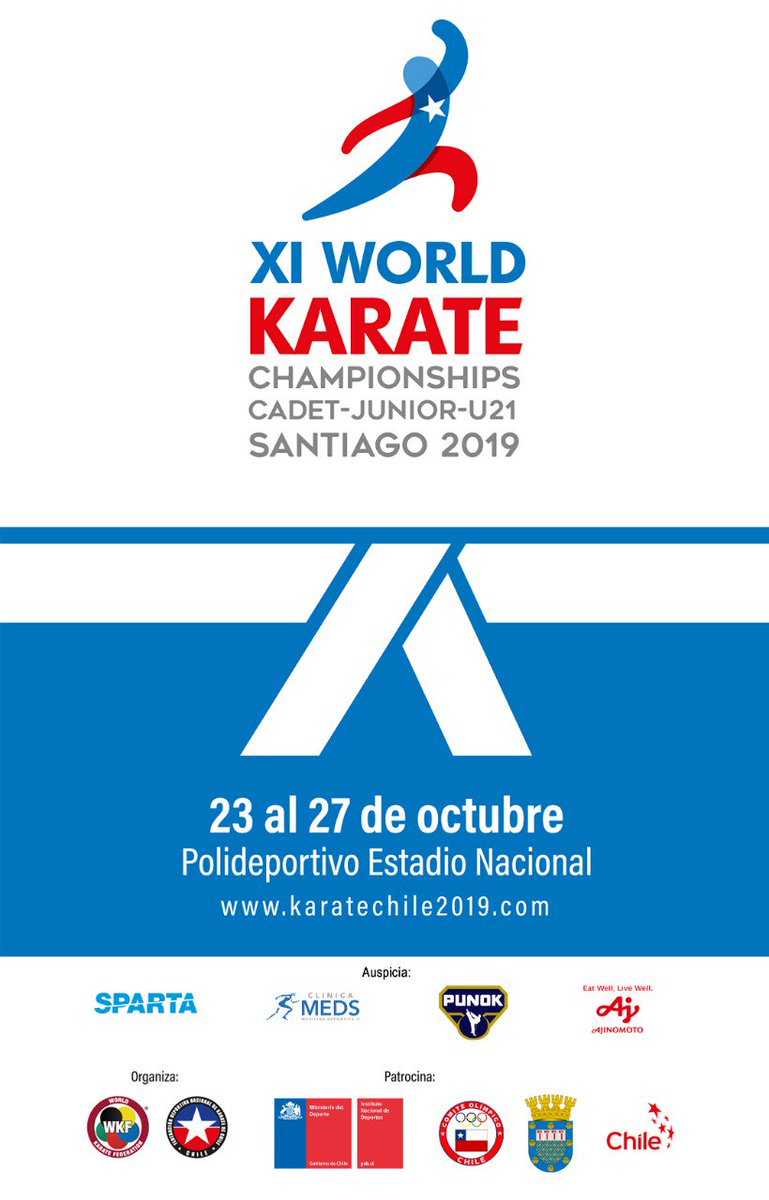 Necesitamos voluntarios para el primer mundial de Karate a realizarse en Chile desde el 23 al 27 de Octubre.
Mas de 1.000 deportistas y 100 paises. Un evento de clase mundial!!

Ayúdanos a difundir! @fdnkaratechile @TeamChile_COCH 

karatechile2019.com/phone/hazte-vo…