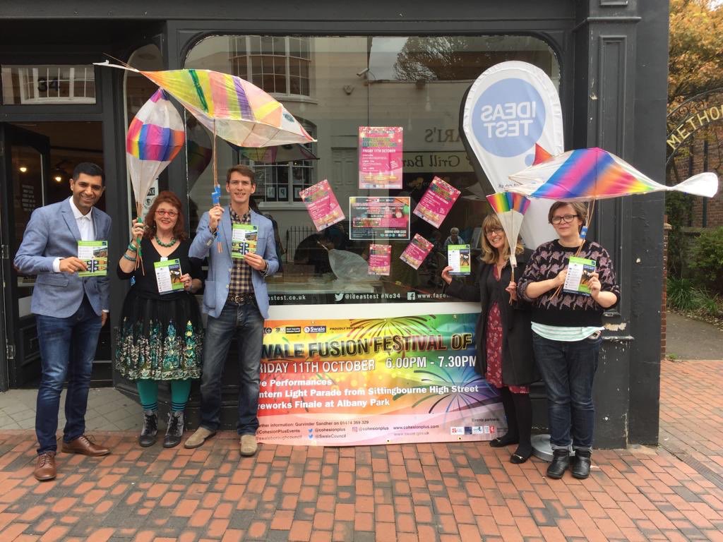 Cllr_NHampshire's tweet photo. Ahead of #SwaleFusionFestival this Friday, what a positive response to our #dance and #music performance in #Sittingbourne High Street and lantern workshop @IdeasTest on Saturday. Thank you to everyone involved 👏 #ConnectKent #ConnectTogether @Visit_Swale @cohesionplus https://t.co/kCZfKboz7f