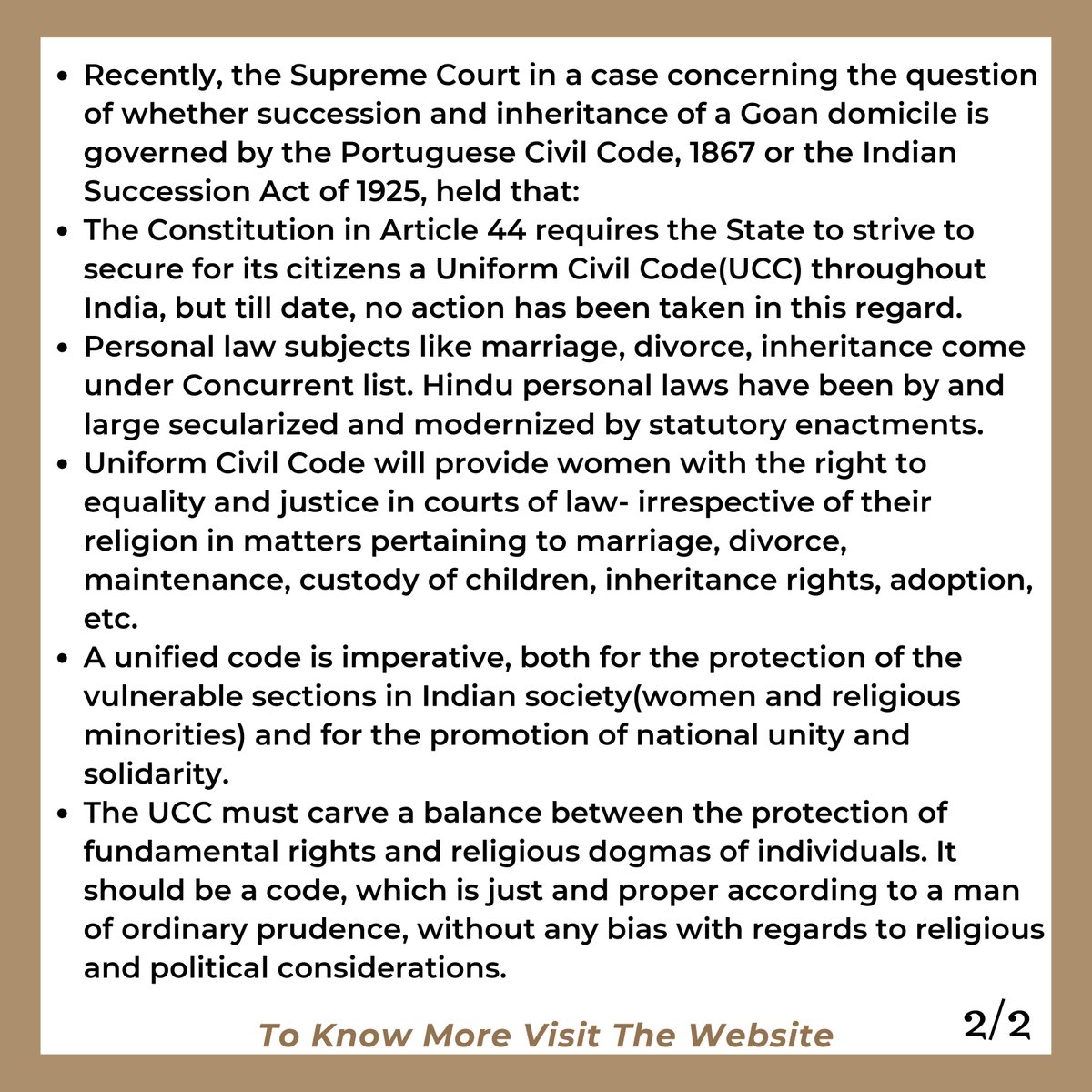 drishtiiaseng's tweet photo. Today's TTP is about Uniform Civil Code (UCC). It explains the challenges and the needs along with the merits and demerits of UCC.
Read More: https://t.co/WRcGyR1vVf
#UniformCivilCode #UCC #UPSCToThePoint #UPSCMains #UPSCTTP #DrishtiIASEnglish #DrishtiIAS https://t.co/KwazmW6VfX