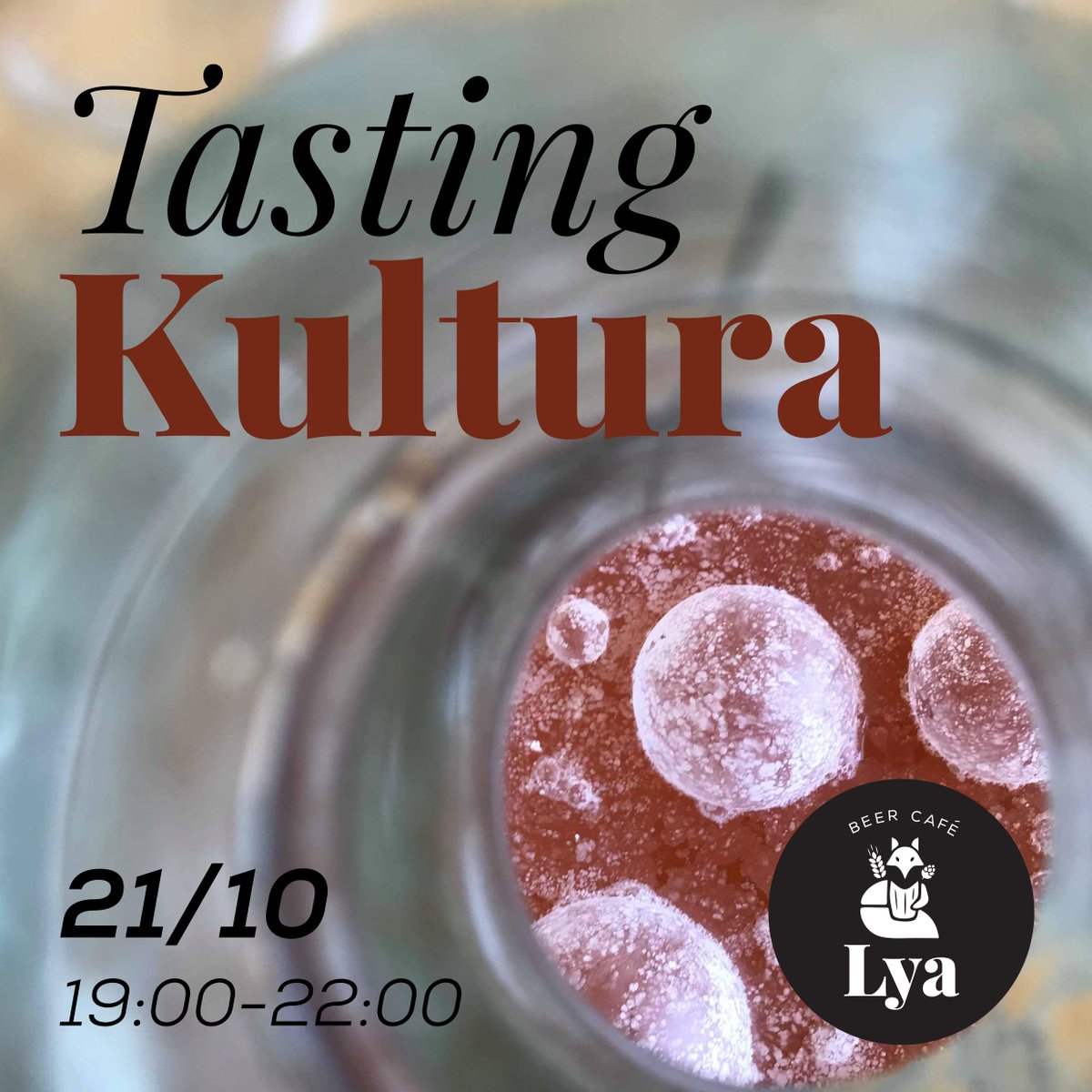 PrahaBeerGarden's tweet photo. Tasting Kultura (beer tasting event) @LyaBeerCafe 21/10 19:00. Kultura is a project of David Hoffman, a Prague-based brewer interested in creating beers influenced by his surroundings. More info &amp; sign up: https://t.co/kSDzfROIO4 https://t.co/5XANI0gcem