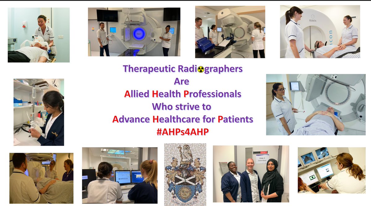 14th October is AHP day. Come and say hello in Bexley Wing, St James’s Hospital, Leeds 10 to 2.
Come and see what therapeutic radiographers do.
Allied Health Professionals who strive to Advance Healthcare for Patients. #AHPs4AHP
<a href="/SCoRMembers/">SCoR Members</a> <a href="/LeedsHospitals/">Leeds Teaching Hospitals</a> <a href="/SuzanneRastrick/">Suzanne Rastrick</a>