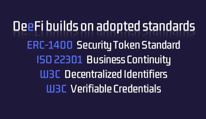 deeficom's tweet photo. Widely adopted standards make our platform interoperable and robust.
#STO #tokenization #BCM #DID https://t.co/OlB8tbrekn