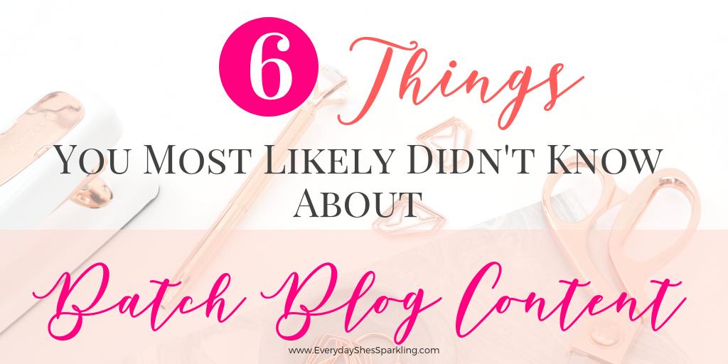 EDSSparkling's tweet photo. Why do bloggers love to create batch blogging content? There's so many great reason! Creating batch blogging content will help to make sure that you never run out of ideas, stay consistent with posting, incre... #batchcontent #blogging #freeguide #tutorial https://t.co/dlLpgkFYp4 https://t.co/Ix1SRIuVry