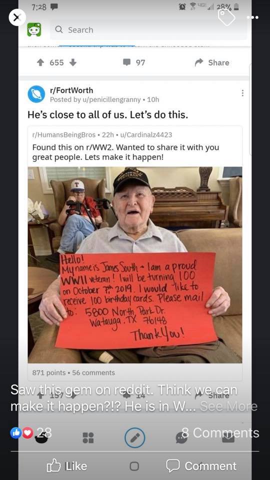 KHSIndianNation's tweet photo. Thank you to @DJPauliY and all the students and faculty who made this WWII Hero's 100th birthday a happy one! Proud to say that KHS will be able to drop off 500+ (mostly handmade) cards to Mr. South this weekend. Incredible!
#KellerPride
@KellerISD https://t.co/dUdXAz7oSf