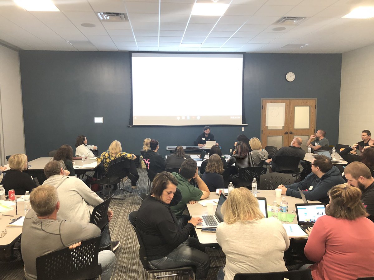 Great presentation from Zak Zuzula on TPACK here <a href="/SaginawISD/">Saginaw Intermediate School District</a> county wide pd day.  #sisdcon19