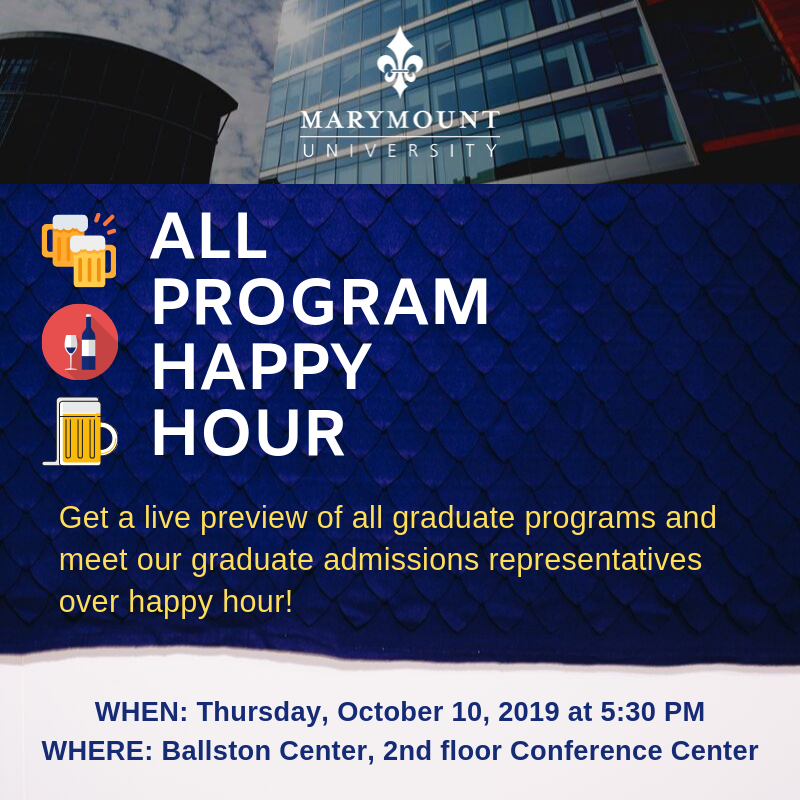 MUGRADADMISSION's tweet photo. Are you thinking about Graduate School? Join us at our All Programs Happy Hour on October 10th! https://t.co/Wo9F03CD4z