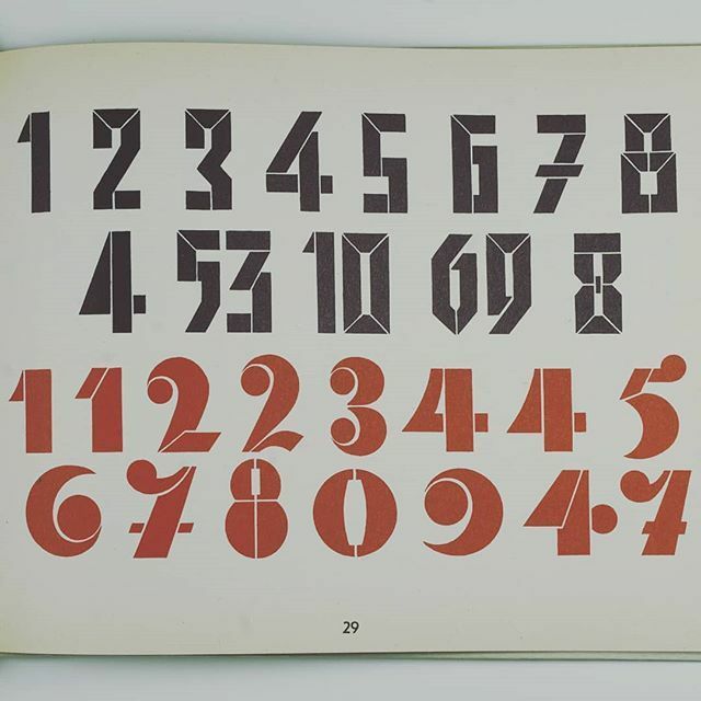 Letter_Library's tweet photo. Digits from #lettering #signpainting book: Das neue Schriften-Buch by Max Körner, 1949 #typespecimen #signpainter #signpainters #digits #numbers #zahlen #ziffer https://t.co/ML3Jnk2Mek
