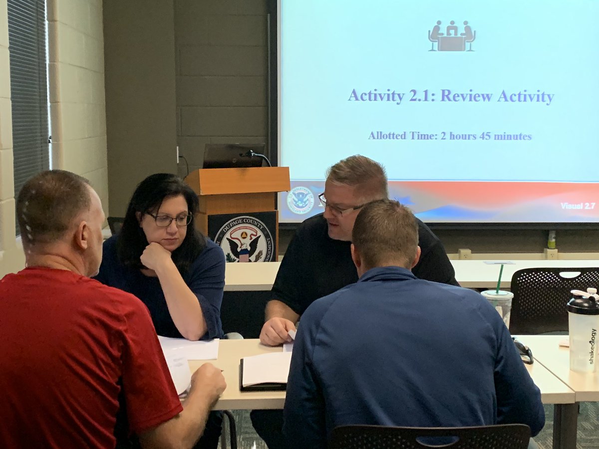 ProtectDuPage's tweet image. Last week, we hosted a @fema @femaregion5 @ReadyIllinois @ProtectDuPage #ICS400 Advanced #ICS class last week for our partners in public safety from across the State of Illinois. #EmergencyManagement #hsem