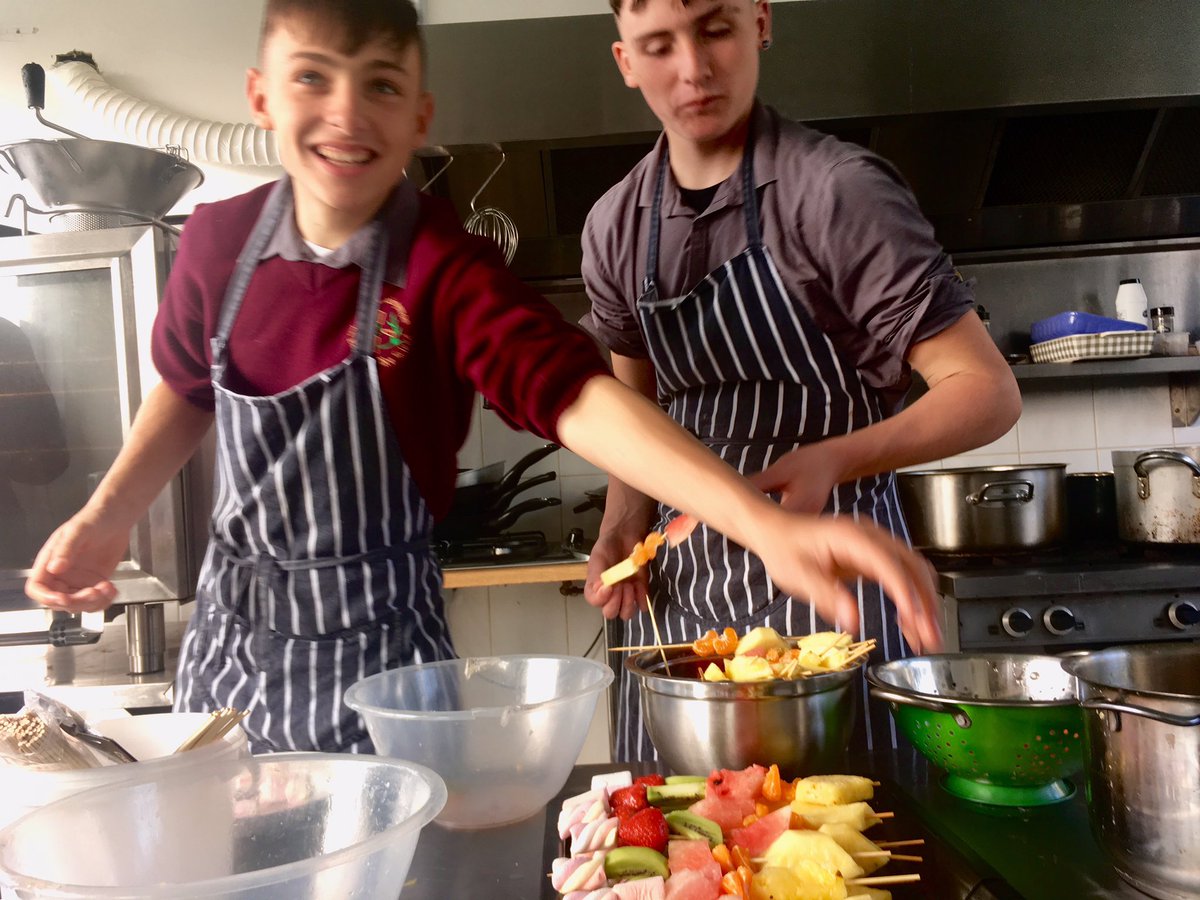 CBSKitchen's tweet photo. TY students help prepare healthy fruit skewers for the Primary Schools Soccer Blitz, which takes place Tuesday. Organised by Ms.Rynne & our TYโs, the annual event brings together some of the schools in North Clare. Always a fun day, with refreshments included! #TYLife #NewSkills https://t.co/Z6Uo6MLsW8