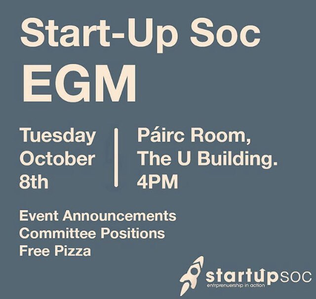 DCUStartUpSoc's tweet photo. Check out our event over on Facebook 🙌 https://t.co/cpUQOWKqAV