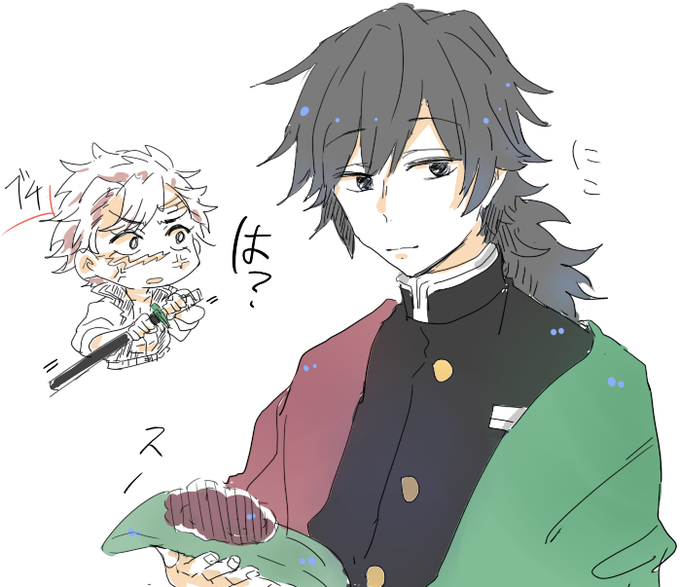 ももみさんがTwitterに投稿した冨岡義勇(鬼滅の刃)のイラスト。