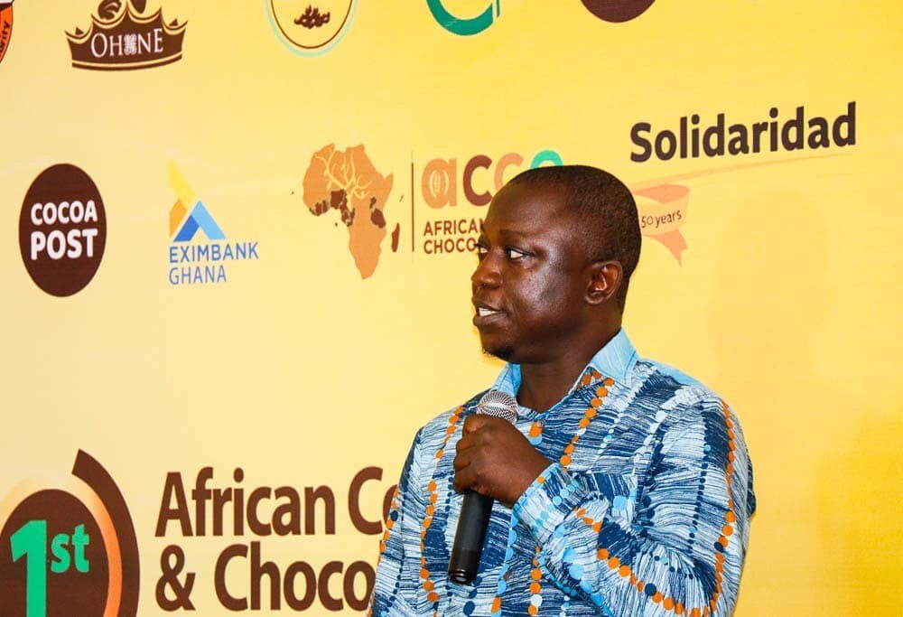 Mensahba's tweet photo. Leading discussions at the recent #ACCE2019 panel session on Transforming Ghana's Cocoa Industry: The Role of Young People. https://t.co/Dp98iBRLK5