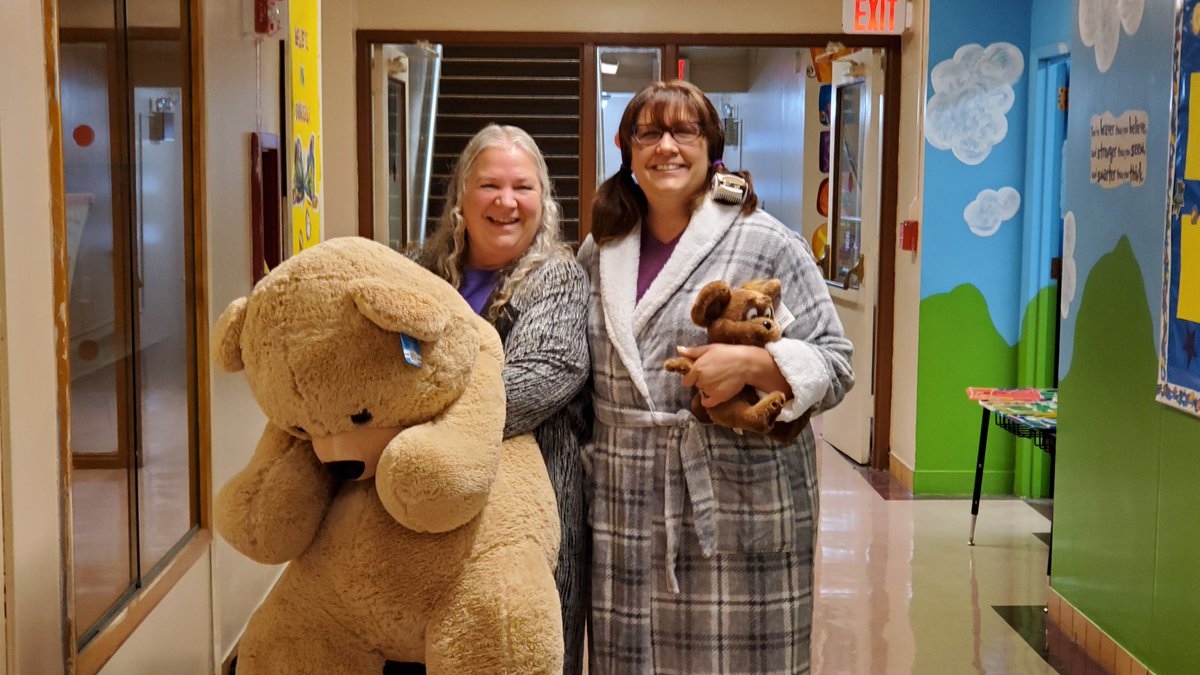 BoquetValleyCSD's tweet photo. It may be wet outside, but that can't stop our Griffin Pride...welcome to pajama day of spirit week. https://t.co/9OQB38vxUB
