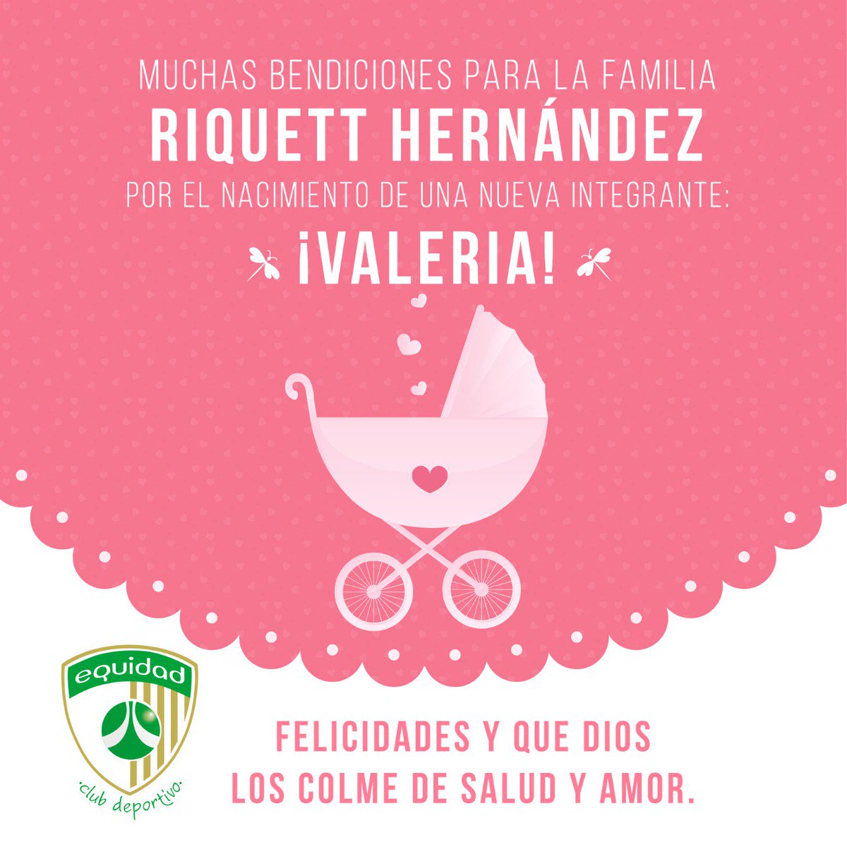 InterBogOficial's tweet photo. Felicitaciones a nuestro defensor Jeider Riquett y a su familia 👨‍👩‍👦‍👦 🙏🏻😀 https://t.co/SbuWQlSSbS