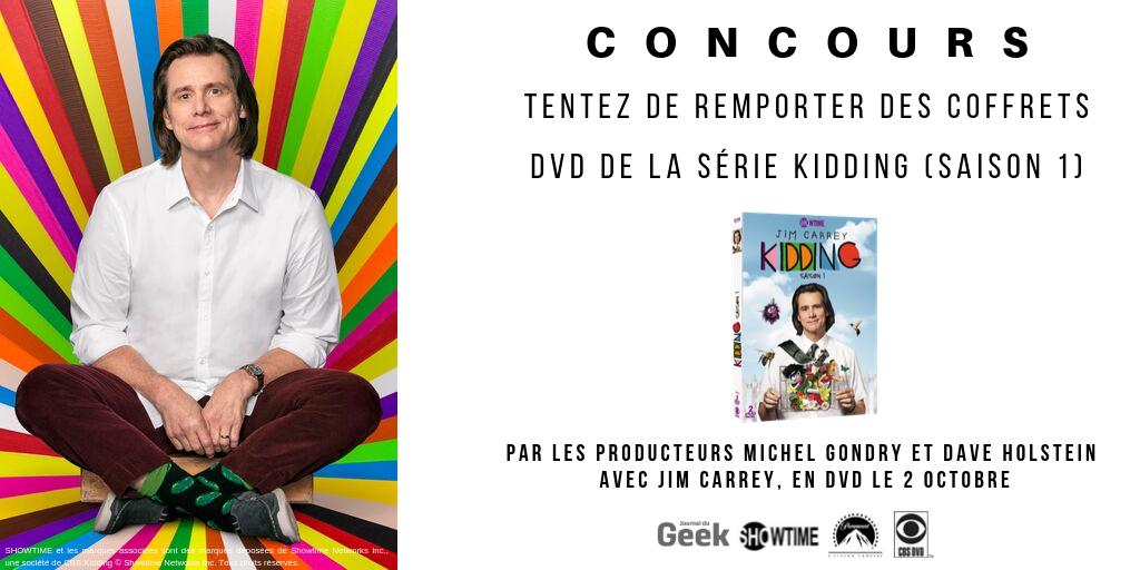 JournalDuGeek's tweet image. RT&amp;amp; Follow @JournalDuGeek pour tenter de remporter la saison 1 de la série #Kidding avec Jim Carrey ! Disponible dès maintenant en coffret DVD.