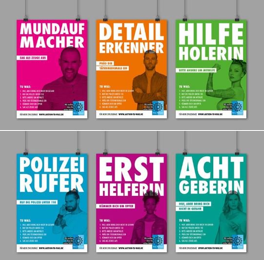 ZivileHelden's tweet photo. #Mundaufmacher #Detailerkenner #Hilfeholerin #Polizeirufer #Ersthelferin #Achtgeberin - sie wissen unsere sechs Regeln für #Zivilcourage anzuwenden! https://t.co/gafwuSDBQX #zivilehelden #tuwas #Help #Gefahr #Polizei https://t.co/iReiDaYPvY