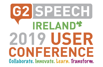 G2_Speech_UK's tweet photo. Thank you to our sponsors @speech_com for your support for our #G2_IEUC19 @No6KildareSt Dublin on Thursday 24 October 2019. Only a few places remaining so register now https://t.co/tNGi27bNYg #g2speech #speechrecognition #efficiencysavings https://t.co/WtIVvKlcuk
