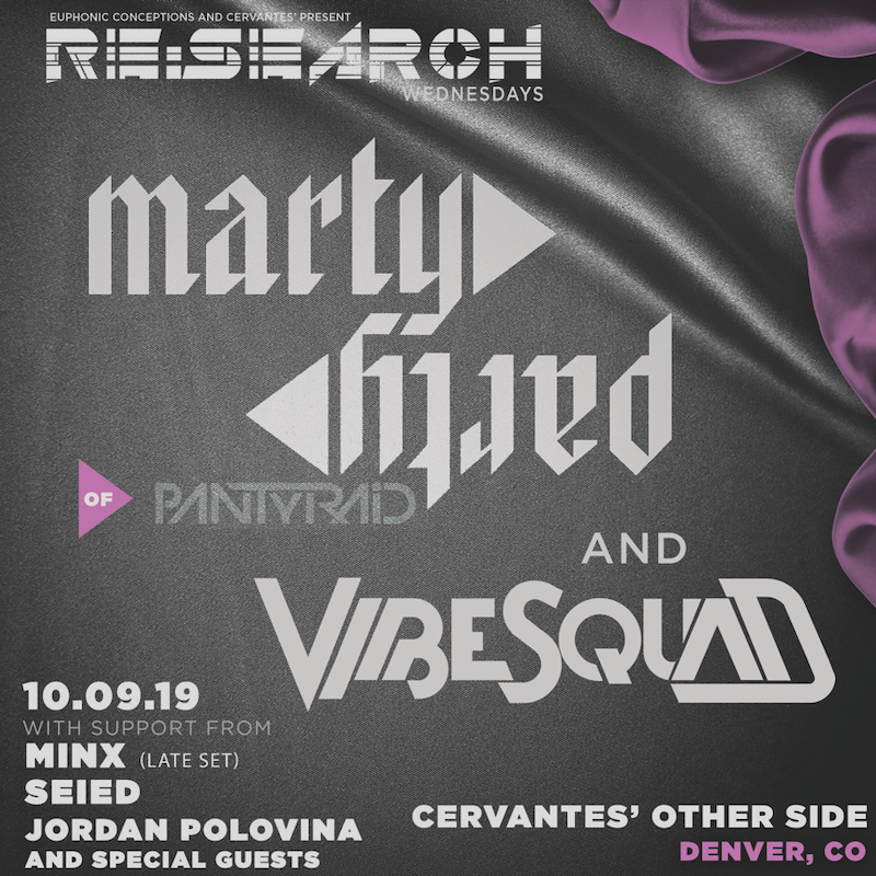 CervantesDenver's tweet photo. We're only a couple of days away!
@ECpresents #ReSearchWednesdays ft @martypartymusic and @VibeSquaD with @MinxMusix (Late Set), #Seied and @JordanPolovina at #CervantesOtherSide THIS WEDNESDAY, October 9th.
Tickets: https://t.co/uB47NoEryc
Supported by @303MHSM & @PartyGuruUS https://t.co/97og7A2ICJ