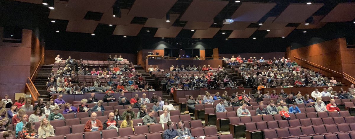educationhall's tweet photo. What’s up, Wisconsin?!?! Diving into the rapids and paddling through some #TraumaInvested practices today. 400 strong learning alongside me on this #TGIM morning! https://t.co/X0wgowYHch