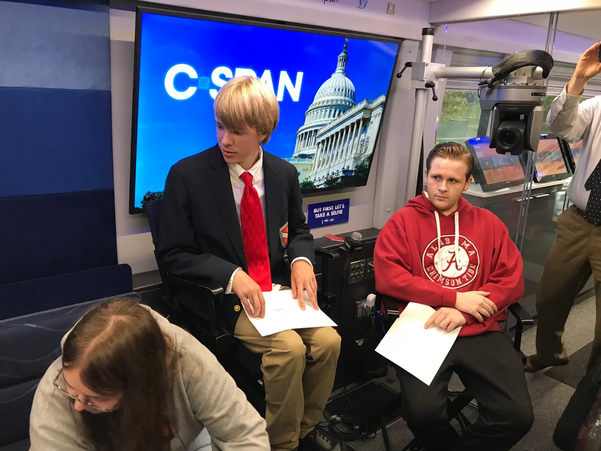 WHSTVOhio's tweet photo. THANK YOU to our new friends at @cspan and @cspanbus  for stopping by and letting our students of @WHSTVOhio experience your mobile production studio!
THANK YOU to @MCTVOhio  for making this possible!!
@MassillonCTE @MassillonSchool 
#CSPAN #CSPANBus #WHSTVOhio https://t.co/YUbf1qPA4X