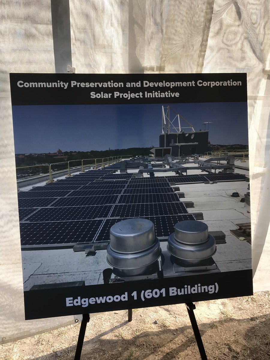 Kicking off DC Community Development Week w/ the ribbon cutting celebration of the @CPDCorg @NatlHsingTrust 1.08 MW solar facility at Edgewood Commons, part of @DOEE_DC #SolarForAll program