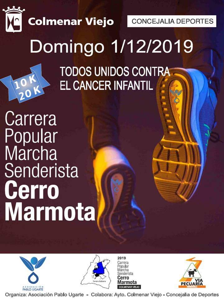 APUpablougarte's tweet photo. El domingo 1 de diciembre corremos o marchamos todos juntos contra el cáncer infantil en #ColmenarViejo

Ya puedes inscribirte en la IX edición de la carrera #CerrodelaMarmota
#APUcarrera19
@AytoColmenar

https://t.co/MyvD2CzaFs https://t.co/rQIUGn4mVm