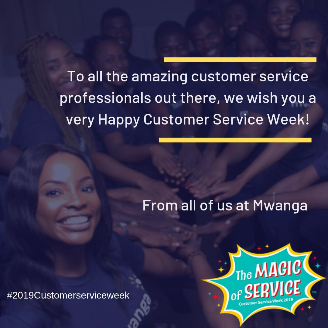 There is no magic without you.
Happy Customer Service Week!
.
.
.
.
 #2019customerserviceweek  #Mwanga #debtrecovery #customerservice  #Telemarketing #BussinessSupport #corporatesolutions #entrepreneurship #Nigeria #BPO #customerserviceweek #themagicofservice